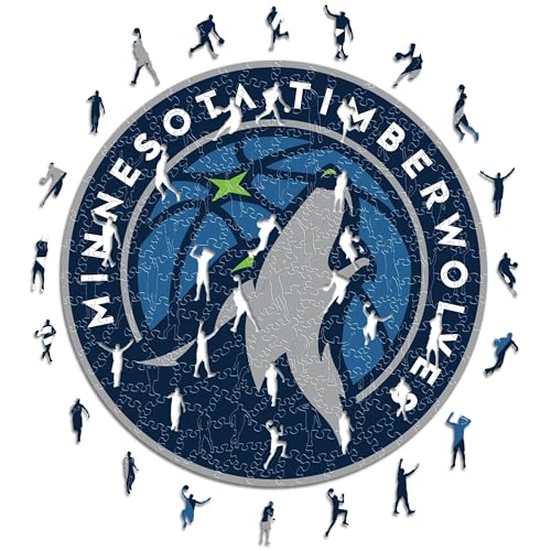 Iconic Puzzles - Minnesota Timberwolves, Logo, Holzpuzzle, offiziell lizenziert von der NBA, 100% nachhaltig, Größe M, 270 Teile Iconic Puzzles - Minnesota Timberwolves, Logo, Holzpuzzle, offiziell lizenziert von der NBA, 100% nachhaltig, Größe M, 270 Teile von Iconic Puzzles
