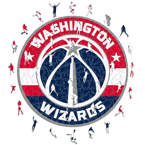 Iconic Puzzles - Washington Wizards, Logo, Holzpuzzle, offiziell lizenziert von der NBA, 100% nachhaltig, Größe L, 500 Teile von Iconic Puzzles