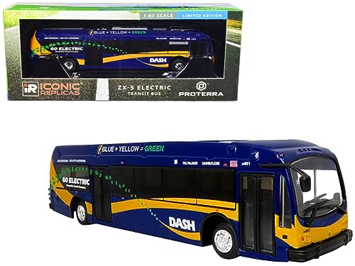 Proterra ZX5 Elektro-Transit-Bus Alexandria Transit Co. Dash 35 Pentagon 1/87 (HO) Druckguss-Modell von Iconic Replicas 87-0421 von Iconic Replicas