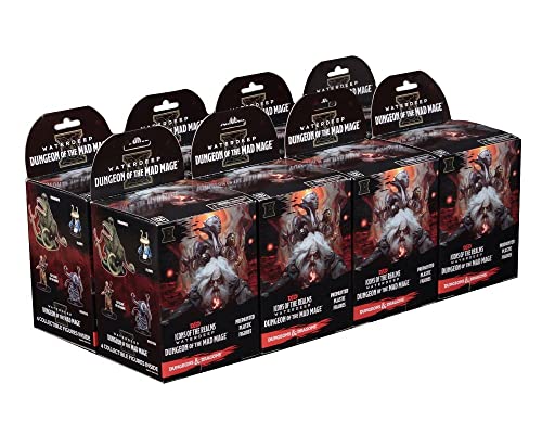 WizKids D&D Icons of The Realms: Waterdeep - Dungeon of The Mad Mage Booster Brick (8 Boosters) , DnD Miniatures Halloween von Rubie's