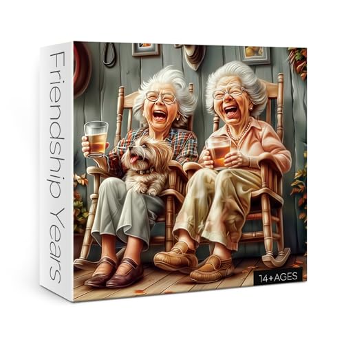Lustige Oma Freundschaftspuzzles für Erwachsene, 1000 Teile, niedlicher Hund, Tierkunst-Puzzle, bunt, hübsch, herausforderndes Puzzle Lustige Oma Freundschaftspuzzles für Erwachsene, 1000 Teile, niedlicher Hund, Tierkunst-Puzzle, bunt, hübsch, herausforderndes Puzzle von IdeaBazar