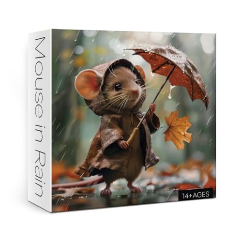 Niedliche Maus Puzzles für Erwachsene 1000 Teile Natur, Spaß Kunst Fall Regen Jigsaw Puzzles Herausfordernd, Fantasy Tier Landschaft Herbst Puzzle Niedliche Maus Puzzles für Erwachsene 1000 Teile Natur, Spaß Kunst Fall Regen Jigsaw Puzzles Herausfordernd, Fantasy Tier Landschaft Herbst Puzzle von IdeaBazar