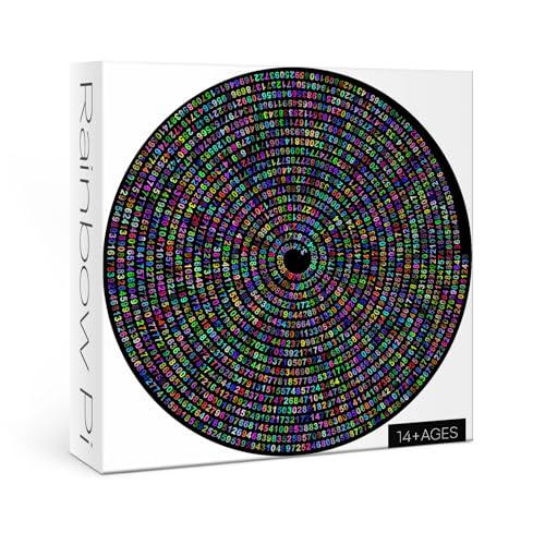 IdeaBazar - Pi - Day Puzzle für Erwachsene, 1000 Teile, Rund, Regenbogen, Modern, Experten-Level, 1 Set, 1 Stück, ab 16 Jahren von IdeaBazar