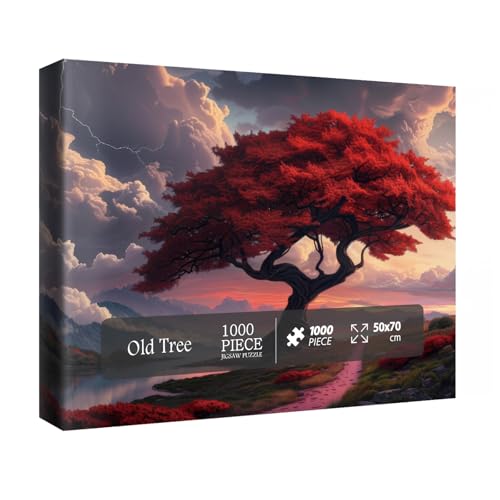 Schöne rote Baum-Puzzles für Erwachsene, 1000 Teile, Natur, bunte Landschaft, See, Herbst, Puzzle, hübscher Sonnenuntergang, malerischer Herbstlandschaft Puzzle Schöne rote Baum-Puzzles für Erwachsene, 1000 Teile, Natur, bunte Landschaft, See, Herbst, Puzzle, hübscher Sonnenuntergang, malerischer Herbstlandschaft Puzzle von IdeaBazar