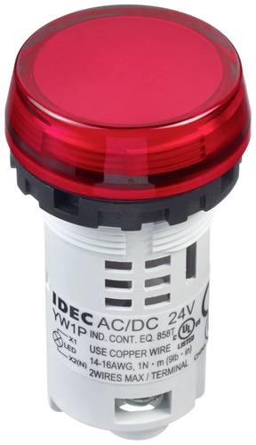 Idec Meldeleuchte Weiß, Rot 24 V/AC, 24 V/DC von Idec