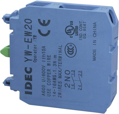 Idec YW-EW20 Kontaktelement 2 Schließer tastend 240 V/AC 1St. von Idec