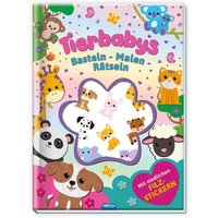 Trötsch Beschäftigungsbuch Malbuch Bastelbuch Tierbabys von Trötsch