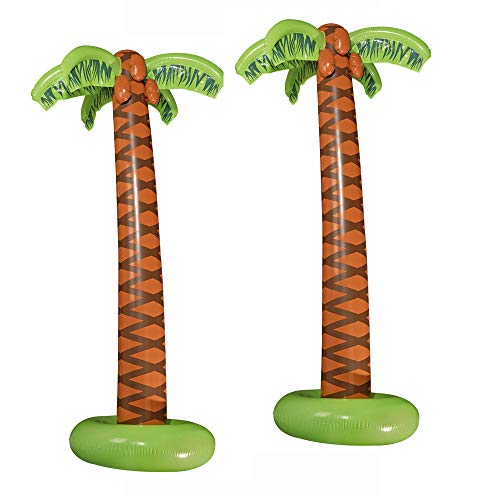 Widmann 10136169B - Aufblasbare Palmen, 2 Stück, Höhe circa 180 cm, Beachparty, Dekoration, Mottoparty, Karneval von WIDMANN MILANO PARTY FASHION