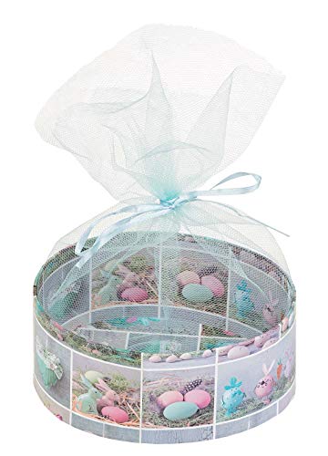 Idena 031445 - Osterkorb mit Netz, Größe 14x11x6cm, Osternest, Geschenk von Idena