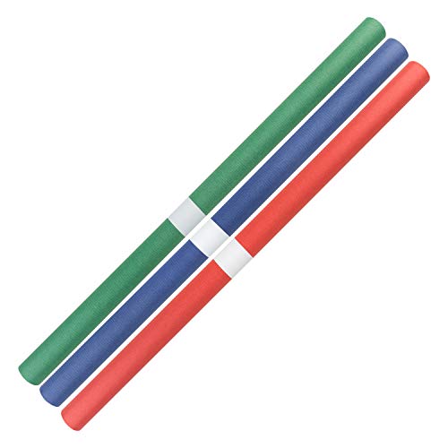 Idena 20098 - Buchschutzpapier in Rot, Blau und Grün, 3 Rollen reißfestes Einschlagpapier zu je 2 m x 50 cm für Bücher und Hefte, farbbeständig, recyclefähig, biologisch abbaubar von Idena
