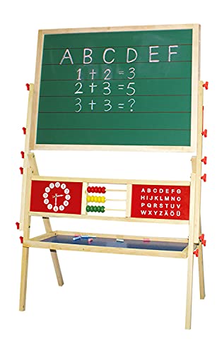 Idena 20106 - Magnet-Standtafel mit Ablage, 2 seitig mit Kreidetafel und Whiteboard, ca. 76 x 38 x 118 cm groß, zum Malen, Schreiben und Rechnen Idena 20106 - Magnet-Standtafel mit Ablage, 2 seitig mit Kreidetafel und Whiteboard, ca. 76 x 38 x 118 cm groß, zum Malen, Schreiben und Rechnen von Idena