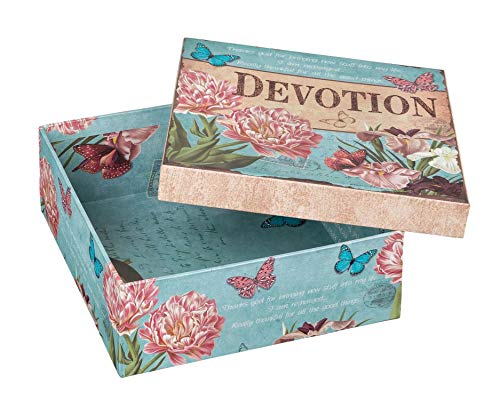 Idena 30222 - Geschenkbox Vintage, Größe 16,5 x 16,5 x 6,5 cm, Devotion, Geschenkverpackung, Fotobox, Aufbewahrungsbox, Geschenkkarton, Geburtstag von Idena