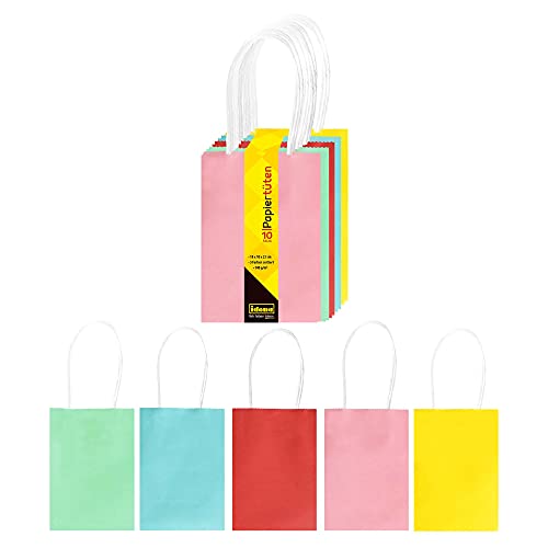 Idena 30235 - Papiertüten, 10 Stück, 5 Farben sortiert, Basteltüten, zum Verzieren und Verschenken, Geschenktaschen Idena 30235 - Papiertüten, 10 Stück, 5 Farben sortiert, Basteltüten, zum Verzieren und Verschenken, Geschenktaschen von Idena
