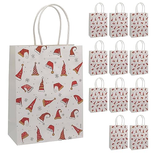 Idena 30332-12 - Geschenktüten Weihnachtsmützen, 12 Stück, 15 x 20 x 7 cm, Papiertüten, Geschenktaschen, Weihnachtstüten Idena 30332-12 - Geschenktüten Weihnachtsmützen, 12 Stück, 15 x 20 x 7 cm, Papiertüten, Geschenktaschen, Weihnachtstüten von Idena