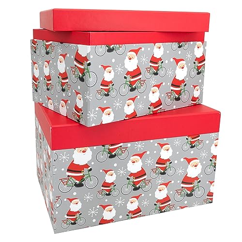 Idena 30350 - Geschenkboxen Weihnachtsmann auf Fahrrad, 2 Stück, Geschenkschachteln, Geschenkverpackung Weihnachten Idena 30350 - Geschenkboxen Weihnachtsmann auf Fahrrad, 2 Stück, Geschenkschachteln, Geschenkverpackung Weihnachten von Idena