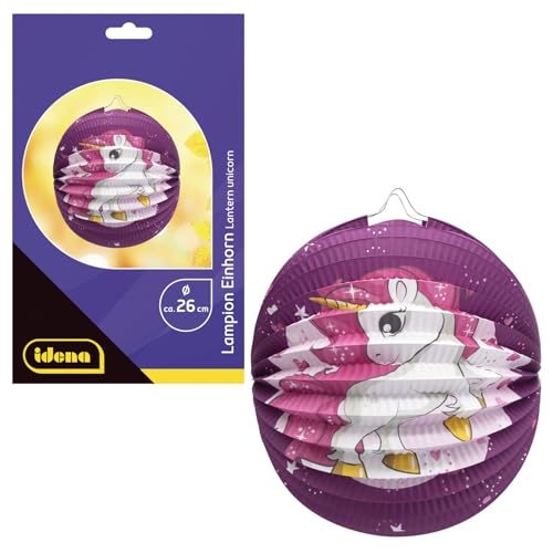 Idena 30413 - Lampion Einhorn, ca. Ø 26 cm, lila Papierlaterne mit Einhornmotiv, Kinder Laterne für Sankt Martin und Lichterfest Idena 30413 - Lampion Einhorn, ca. Ø 26 cm, lila Papierlaterne mit Einhornmotiv, Kinder Laterne für Sankt Martin und Lichterfest von Idena