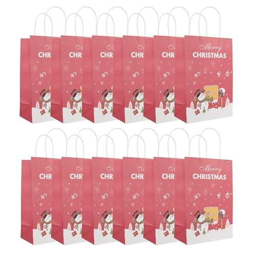 Idena 30484 -12 - Geschenktüten Merry Christmas, 12 Stück, Geschenktasche in der Größe 18 x 27 cm, Papiertüten in Rot mit Schneemann Idena 30484 -12 - Geschenktüten Merry Christmas, 12 Stück, Geschenktasche in der Größe 18 x 27 cm, Papiertüten in Rot mit Schneemann von Idena