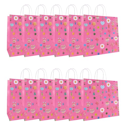 Idena 30543 -12 - Geschenktüten Geburtstag, 12 Stück, Geschenktaschen in der Größe 28 x 28 x 15 cm, Papiertüten in Pink mit bunten Luftballons Idena 30543 -12 - Geschenktüten Geburtstag, 12 Stück, Geschenktaschen in der Größe 28 x 28 x 15 cm, Papiertüten in Pink mit bunten Luftballons von Idena