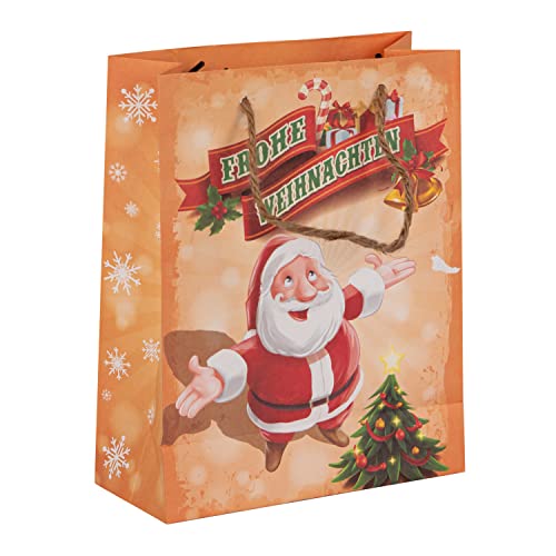 Idena 31232 - Geschenktasche Weihnachtsmann Retro, 23 x 18 x 8 cm, Tragetasche, Geschenkverpackung, Geschenktüte, Mehrfarbig Idena 31232 - Geschenktasche Weihnachtsmann Retro, 23 x 18 x 8 cm, Tragetasche, Geschenkverpackung, Geschenktüte, Mehrfarbig von Idena