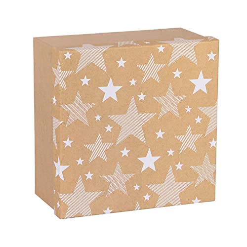 Idena 31236 - Geschenkbox Stern, 27 x 27 x 15,5 cm, Geschenk, Geschenkschachtel, Geschenkverpackung, Mehrfarbig von Idena