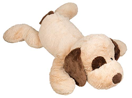 Idena 40210 - Plüschtier XXL Hund in dunkel- und hellbraun, mit kuscheligem Fell, für Kinder ab 3 Jahren, ca. 100 cm von Idena