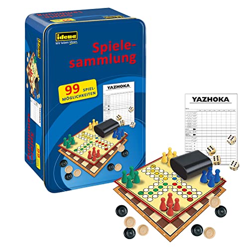 Idena 40216 40216-Spielesammlung mit 99 Spielmöglichkeiten, in Tinbox, inklusive verschiedenen Brett-und Würfelspielen, Spielanleitung, für 2 bis 8 Spieler ab 6 Jahren Idena 40216 40216-Spielesammlung mit 99 Spielmöglichkeiten, in Tinbox, inklusive verschiedenen Brett-und Würfelspielen, Spielanleitung, für 2 bis 8 Spieler ab 6 Jahren von Idena