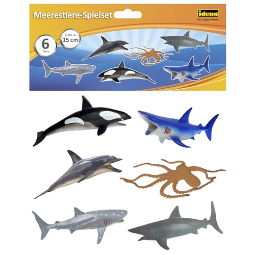Idena 40242 - Spielfiguren Set, 6 Meerestiere aus Kunststoff, Tierfiguren für Kinder jeweils ca. 15 cm groß Idena 40242 - Spielfiguren Set, 6 Meerestiere aus Kunststoff, Tierfiguren für Kinder jeweils ca. 15 cm groß von Idena