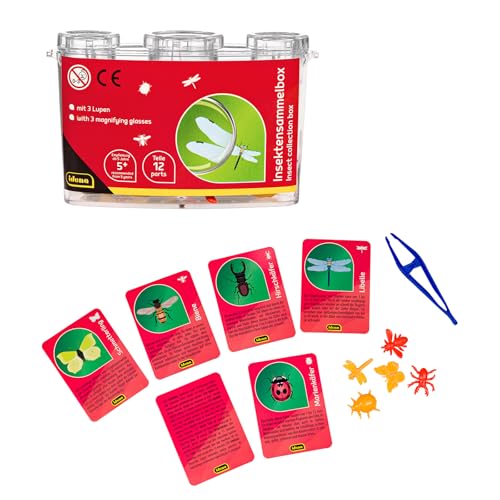 Idena 40329 - Insektensammelbox mit 3 Lupen, inkl. Pinzette und Insektenkarten, 5 kleine Plastikinsekten, Becherlupe für Kinder ab 5 Jahren Idena 40329 - Insektensammelbox mit 3 Lupen, inkl. Pinzette und Insektenkarten, 5 kleine Plastikinsekten, Becherlupe für Kinder ab 5 Jahren von Idena