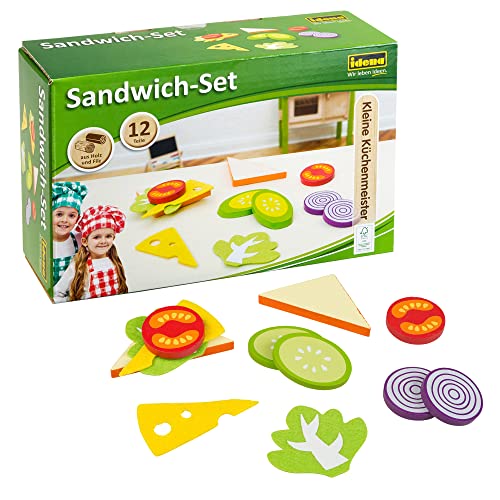 Idena 4100105 Kleine Küchenmeister Sandwich Set aus Holz Idena 4100105 Kleine Küchenmeister Sandwich Set aus Holz von Idena