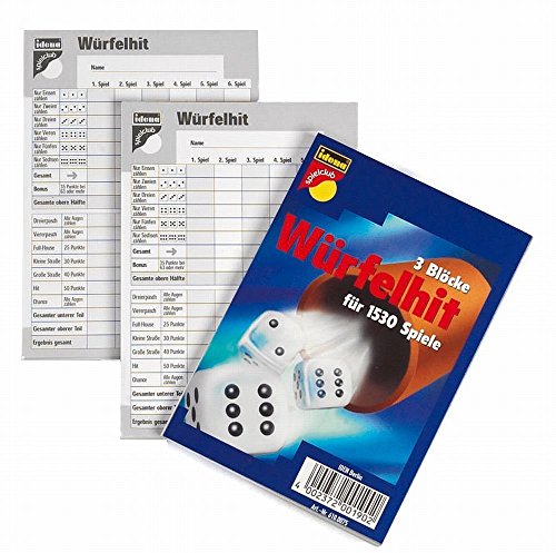 Idena 6100075 - Würfelhit 3 Blöcke (2x 3 Blöcke) von Idena