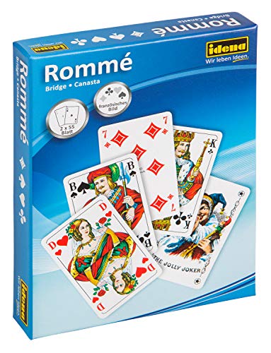 Idena 6250080 - Spielkarten für Rommé, Canasta und Bridge, 2 x 55 Karten, französisches Blatt, für abwechslungsreiche Spieleabende Idena 6250080 - Spielkarten für Rommé, Canasta und Bridge, 2 x 55 Karten, französisches Blatt, für abwechslungsreiche Spieleabende von Idena