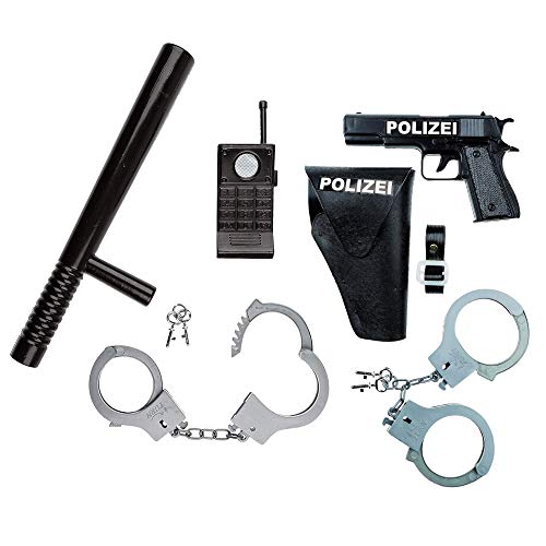 Idena 8040007 - Polizei- Set, Pistole, Halfter und Handschellen (Komplett-Set) von Idena