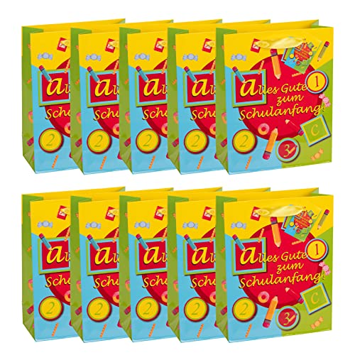 Idena 90054 - Geschenktasche Schulanfang, 10 Stück, ABC, Mitbringsel, 1. Schultag, Einschulung, Geschenktüte Idena 90054 - Geschenktasche Schulanfang, 10 Stück, ABC, Mitbringsel, 1. Schultag, Einschulung, Geschenktüte von Idena