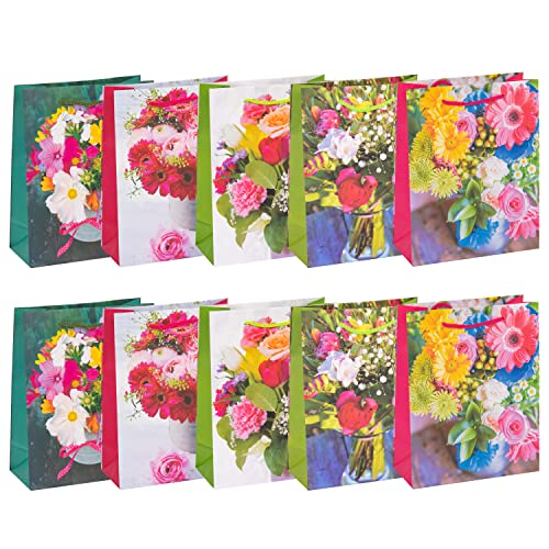 Idena 90073 - Geschenktasche Flowers, 10 Stück, farblich sortiert, Mitbringsel, Geschenktüte, Geburtstag Idena 90073 - Geschenktasche Flowers, 10 Stück, farblich sortiert, Mitbringsel, Geschenktüte, Geburtstag von Idena