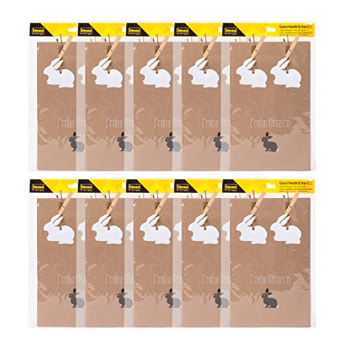 Idena 90080 - Geschenktüten Ostern inkl. Deko, 10 x 2 Stück, 26 x 16 x 8 cm, Kraftpapier, Ostertüten, Geschenktaschen Idena 90080 - Geschenktüten Ostern inkl. Deko, 10 x 2 Stück, 26 x 16 x 8 cm, Kraftpapier, Ostertüten, Geschenktaschen von Idena
