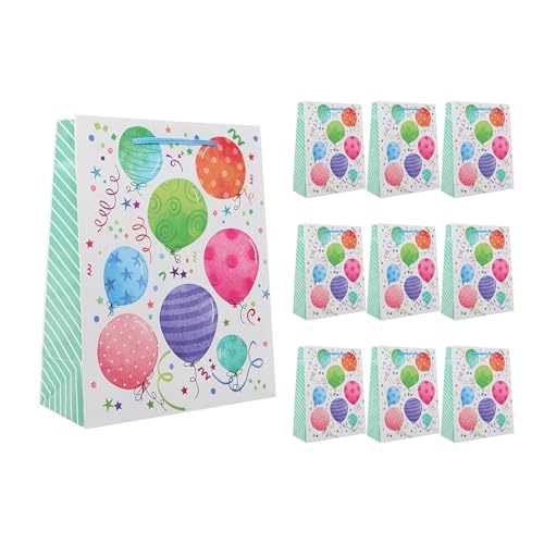 Idena 90246 - Geschenktüten Ballons, 10 Stück, Geschenktaschen in der Größe 18 x 23 x 8 cm, Papiertüten mit bunten Luftballons Idena 90246 - Geschenktüten Ballons, 10 Stück, Geschenktaschen in der Größe 18 x 23 x 8 cm, Papiertüten mit bunten Luftballons von Idena