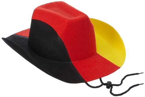 Idena 950783 - Cowboy Hut Deutschland Universalgröße, schwarz/rot/gelb von Idena