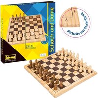 Idena Brettspiel 2in1 Schach und Dame 28,5x28,5cm von Idena