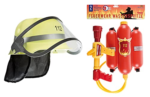Idena - Feuerwehr Set, Feuerwehrhelm mit Wasserspritze, Spielset, Mottoparty, Karneval Idena - Feuerwehr Set, Feuerwehrhelm mit Wasserspritze, Spielset, Mottoparty, Karneval von Idena