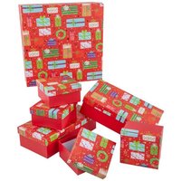 Idena Geschenkboxen Set Geschenke rot 1x 28x28x8cm 2x 26x14x7cm 4x 11x11x6cm 7 Teile Idena Geschenkboxen Set Geschenke rot 1x 28x28x8cm 2x 26x14x7cm 4x 11x11x6cm 7 Teile von Idena