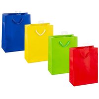 Idena Geschenktasche uni blau gelb rot grün 12x16x6cm 4fach sortiert Idena Geschenktasche uni blau gelb rot grün 12x16x6cm 4fach sortiert von Idena