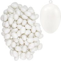 Idena Kunststoffeier mit Aufhänger weiß 6cm 100 Stück Idena Kunststoffeier mit Aufhänger weiß 6cm 100 Stück von Idena