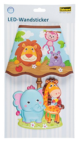 Idena 31253 - LED Wandsticker Lampe Wildtiere, mit Lichtsensor, ca. 31 x 18 cm, ideal als Nachtlicht im Kinderzimmer Idena 31253 - LED Wandsticker Lampe Wildtiere, mit Lichtsensor, ca. 31 x 18 cm, ideal als Nachtlicht im Kinderzimmer von Idena