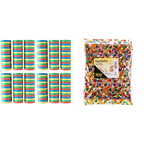Idena Luftschlangen Set, 12 Rollen mit je 18 Abrisse, Dekoration, Kindergeburtstag, Karneval, Mottoparty & Konfetti, 50 g, Mehrfarbig, aus Papier, Dekoration, Geburtstag, Karneval, Mottoparty Idena Luftschlangen Set, 12 Rollen mit je 18 Abrisse, Dekoration, Kindergeburtstag, Karneval, Mottoparty & Konfetti, 50 g, Mehrfarbig, aus Papier, Dekoration, Geburtstag, Karneval, Mottoparty von Idena