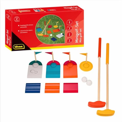 Idena Minigolf-Set, 11-teilig, Holz, für drinnen und draußen, ab 6 Jahren Idena Minigolf-Set, 11-teilig, Holz, für drinnen und draußen, ab 6 Jahren von Idena