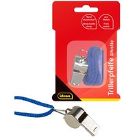 Idena Trillerpfeife Metall mit abnehmbarem Band Idena Trillerpfeife Metall mit abnehmbarem Band von Idena