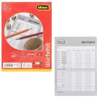 Idena Würfelhit große Schrift 2 Stück doppelseitig bedruckt für 2040 Spiele von Idena