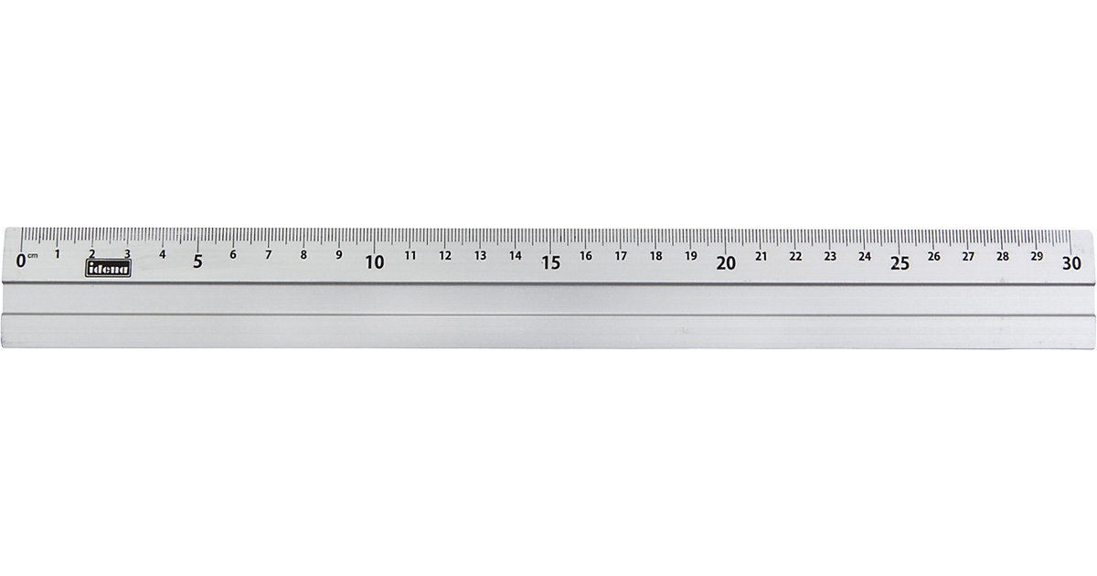 Lineal Aluminium, 30 cm silber von Idena