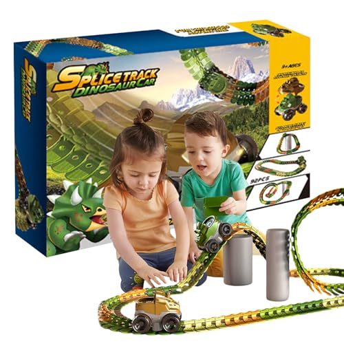 Puzzle-Track-Car-Spielset, Entwicklungs-Dinosaurier-Track-Puzzlespielzeug, Verfolgt veränderbare Rennwagenspielzeuge, um die Fantasie von Kindern über 3 Jahren zu trainieren Idezek von Idezek