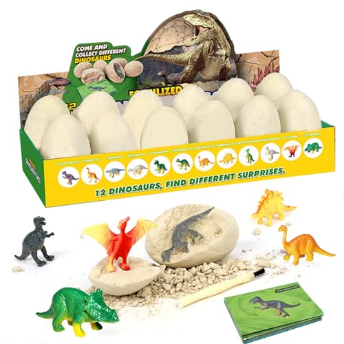 Idota 12 Stück Dinosaurier Eier Ausgrabungsset, Dinosaurier Ei Ausgrabung 12 Dinosaurierarten für Spielzeug Geschenk Kinder Jungen Mädchen ab 3-10 Jahre, Dino Eier zum Ausgraben Set Archäologie Idota 12 Stück Dinosaurier Eier Ausgrabungsset, Dinosaurier Ei Ausgrabung 12 Dinosaurierarten für Spielzeug Geschenk Kinder Jungen Mädchen ab 3-10 Jahre, Dino Eier zum Ausgraben Set Archäologie von Idota